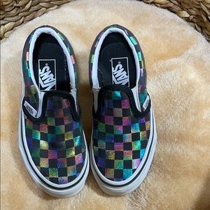 Rainbow checkered vans